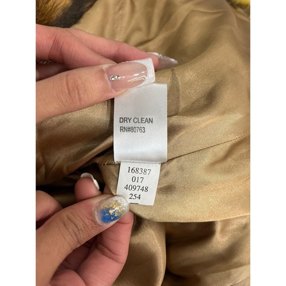 Vintage Chic MARVIN Womens Brown Faux Fur Coat - Picture 10 of 12